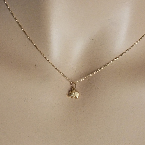 Handmade Good luck pedant. 14k Solid Gold Elephant Pedant - Picture 3 of 4